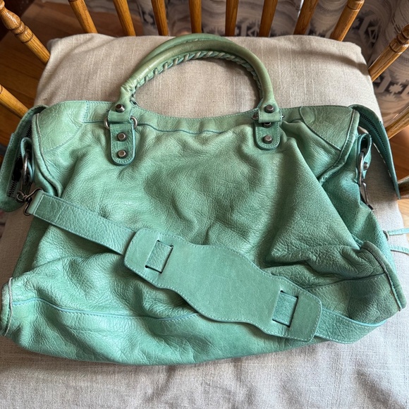 BALENCIAGA S/S 2004 City Bag, Seafoam, Chevre Leather/Pewter HW - Rare, HTF! - Picture 4 of 16